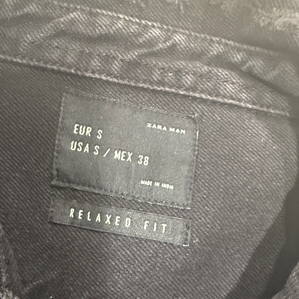 Zara Men's Distressed Black Shirt Jacket - Picture 2 of 3